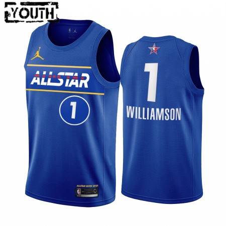 Maglia NBA New Orleans Pelicans Zion Williamson 1 2021 All-Star Jordan Brand Blu Swingman - Bambino